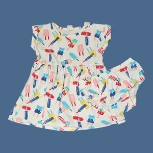 Tucker & Tate Colorful Popsicle Print Baby Summer Dress 12 Months